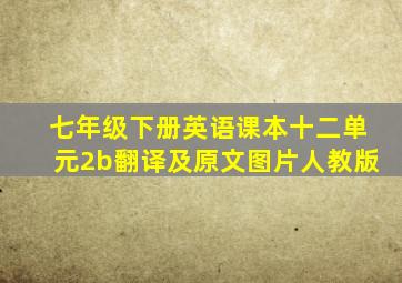 七年级下册英语课本十二单元2b翻译及原文图片人教版