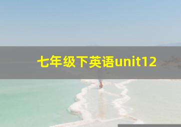 七年级下英语unit12