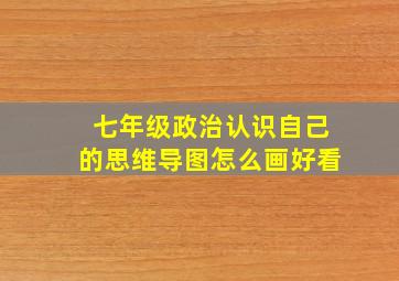 七年级政治认识自己的思维导图怎么画好看