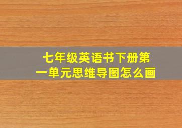 七年级英语书下册第一单元思维导图怎么画