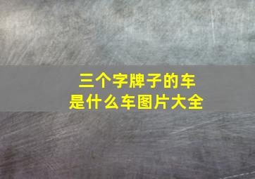 三个字牌子的车是什么车图片大全