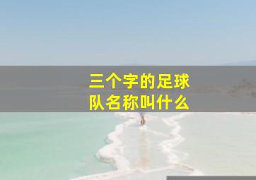 三个字的足球队名称叫什么