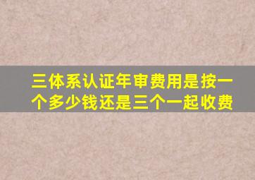 三体系认证年审费用是按一个多少钱还是三个一起收费