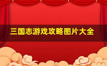 三国志游戏攻略图片大全