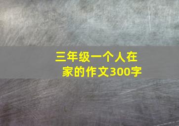 三年级一个人在家的作文300字