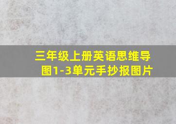 三年级上册英语思维导图1-3单元手抄报图片