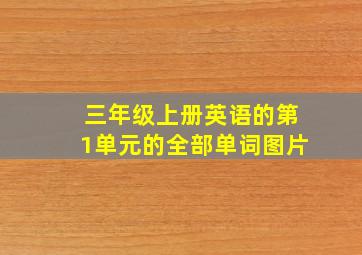 三年级上册英语的第1单元的全部单词图片