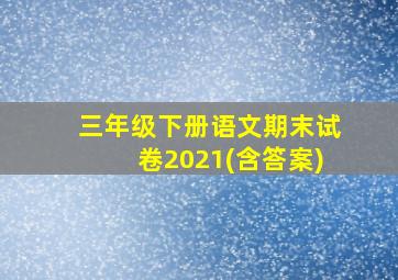 三年级下册语文期末试卷2021(含答案)