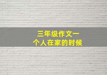 三年级作文一个人在家的时候