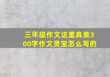 三年级作文这里真美300字作文灵宝怎么写的