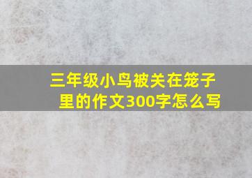 三年级小鸟被关在笼子里的作文300字怎么写