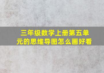 三年级数学上册第五单元的思维导图怎么画好看