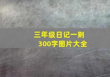 三年级日记一则300字图片大全