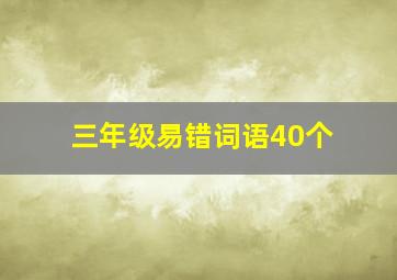 三年级易错词语40个