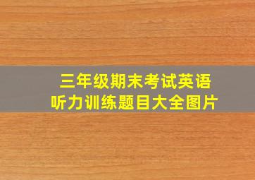 三年级期末考试英语听力训练题目大全图片