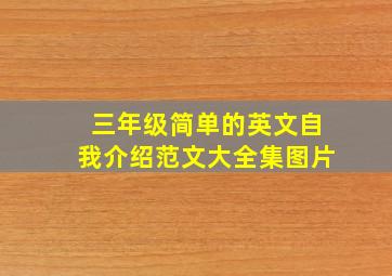 三年级简单的英文自我介绍范文大全集图片