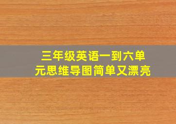 三年级英语一到六单元思维导图简单又漂亮