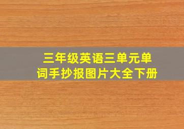 三年级英语三单元单词手抄报图片大全下册