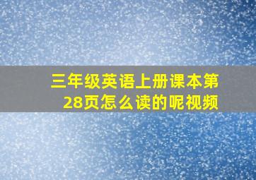 三年级英语上册课本第28页怎么读的呢视频