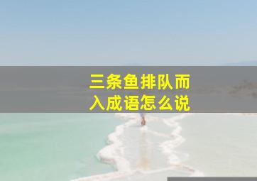 三条鱼排队而入成语怎么说