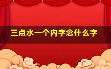 三点水一个内字念什么字