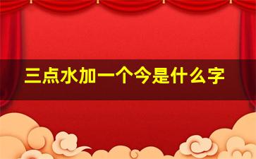 三点水加一个今是什么字