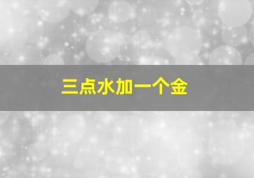 三点水加一个金