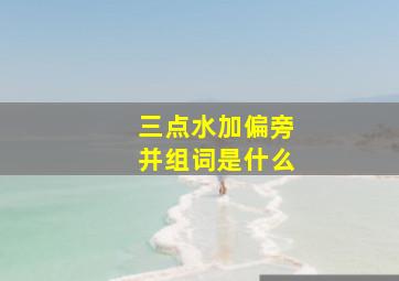 三点水加偏旁并组词是什么