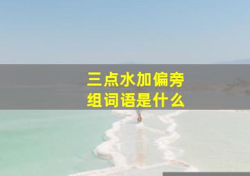 三点水加偏旁组词语是什么