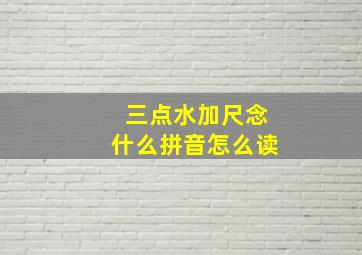 三点水加尺念什么拼音怎么读