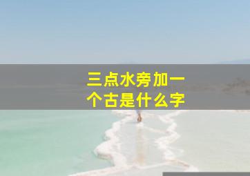 三点水旁加一个古是什么字