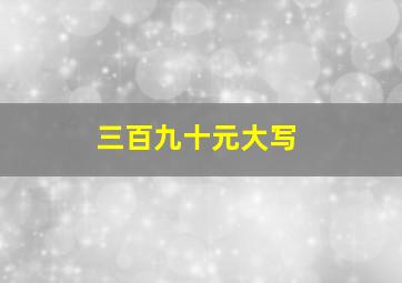 三百九十元大写