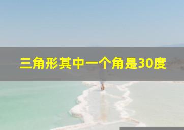 三角形其中一个角是30度