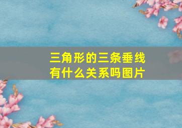 三角形的三条垂线有什么关系吗图片