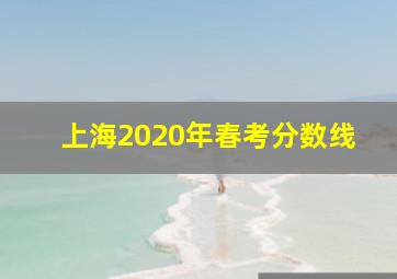 上海2020年春考分数线