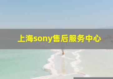 上海sony售后服务中心