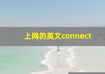 上网的英文connect