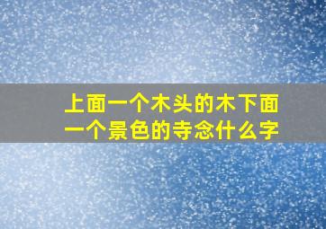 上面一个木头的木下面一个景色的寺念什么字