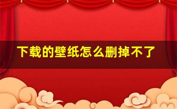 下载的壁纸怎么删掉不了