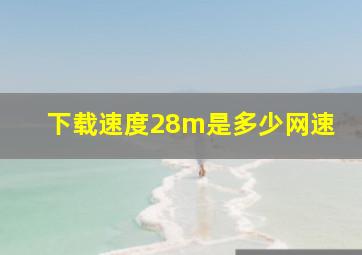 下载速度28m是多少网速