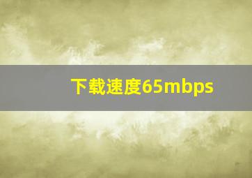 下载速度65mbps