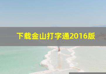 下载金山打字通2016版