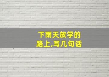 下雨天放学的路上,写几句话