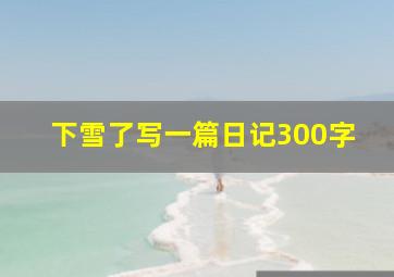 下雪了写一篇日记300字