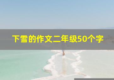 下雪的作文二年级50个字