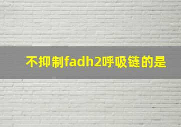 不抑制fadh2呼吸链的是