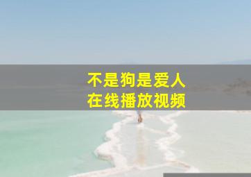 不是狗是爱人在线播放视频