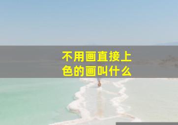 不用画直接上色的画叫什么