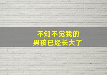 不知不觉我的男孩已经长大了