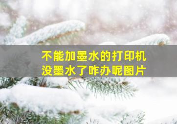 不能加墨水的打印机没墨水了咋办呢图片